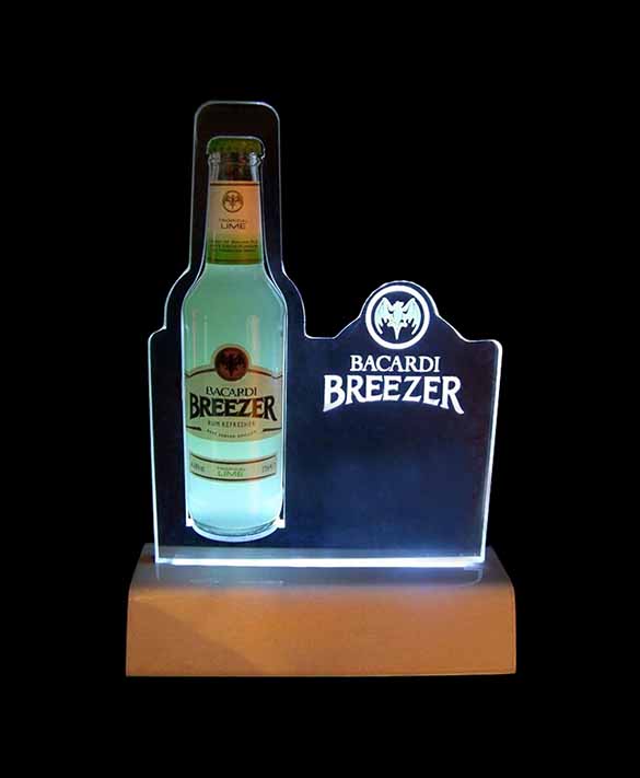 acrylic led menu holder, branded bottle display ld-pd06