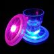 ultra thin & superbright transparent plastic led coaster for party ld-s013