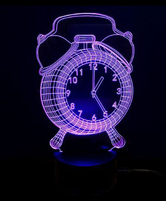 3d clock night light ld-l004
