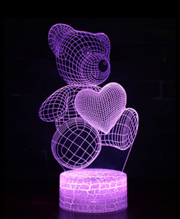 3d love bear night light ld-l006