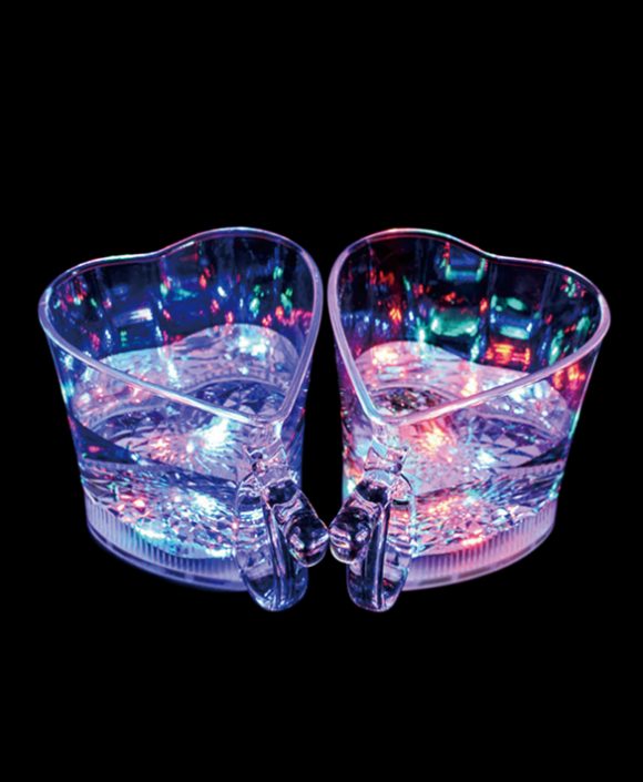 romantic heart-shaped flashing couple cups ld-C505